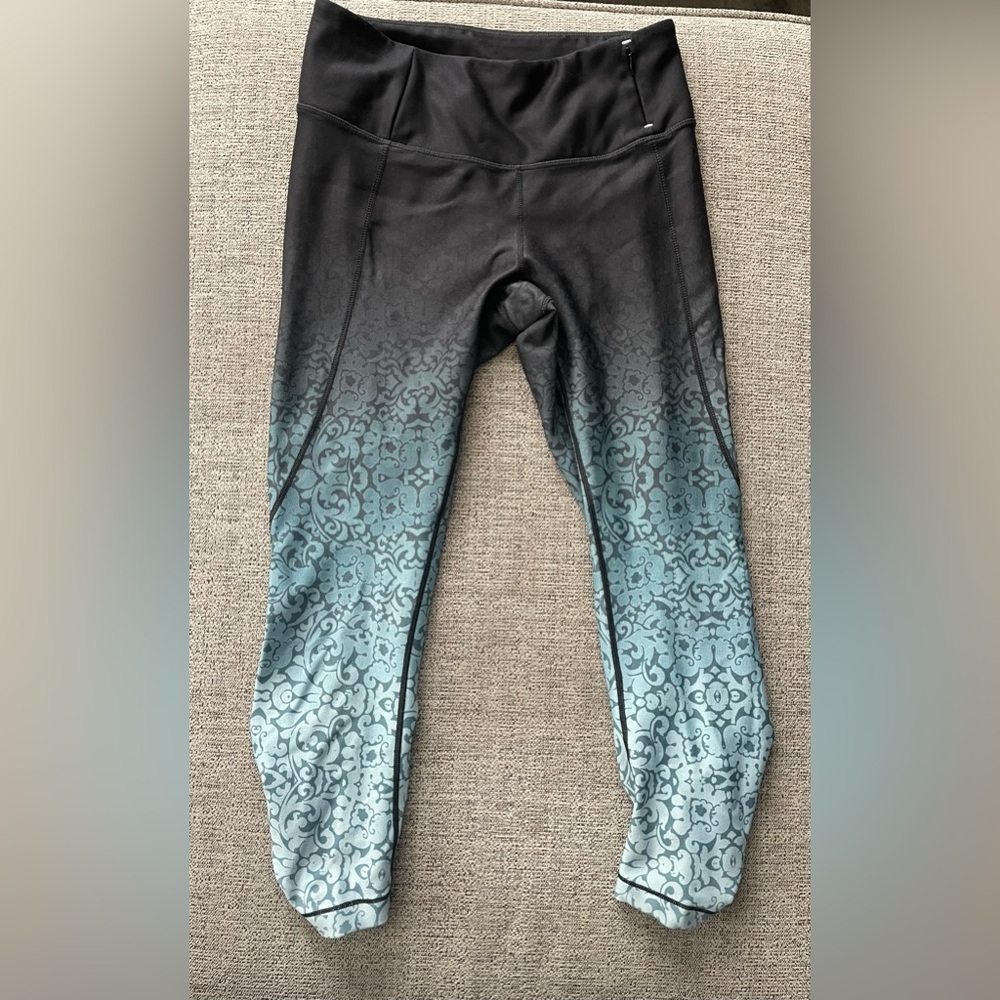CALIA by Carrie Underwood Black and Blue Patterned Leggings